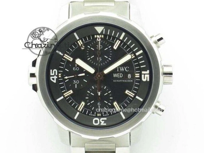 MIROTIME 0311 Vibrant Mark XVIII IW327001 SS M+F 1:1 Best Edition Black Dial on Black Leather Strap A 7055